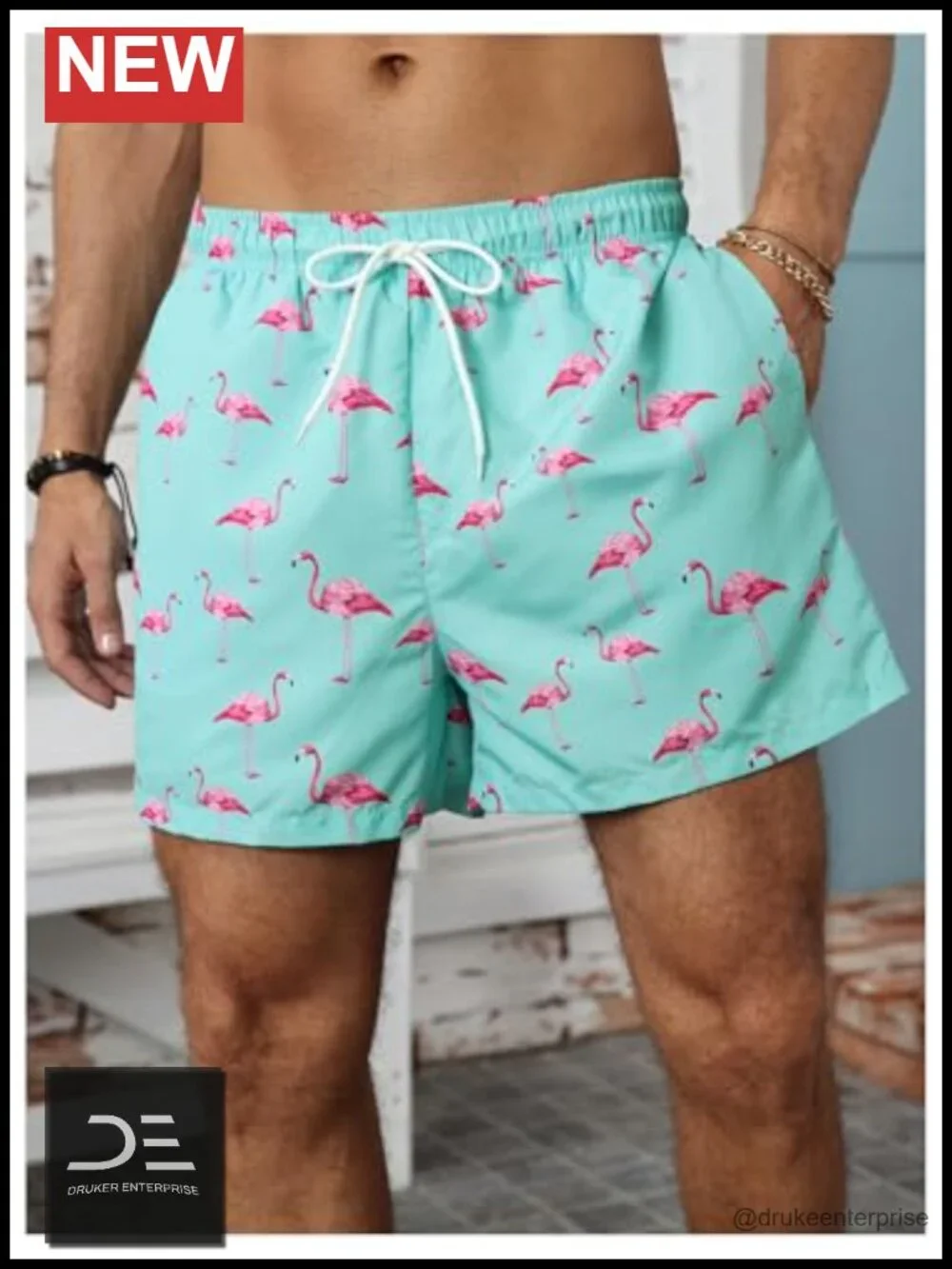 Men's Swim Trunks with Compression Liner Board Shorts Quick-Dry UPF 15